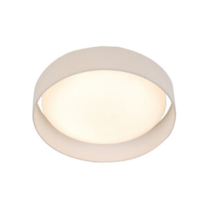 Canopus 1 Light LED Flush Ceiling Light In White Shade
