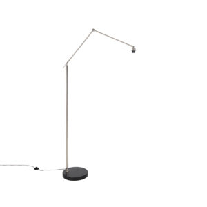 Modern floor lamp steel adjustable – Editor